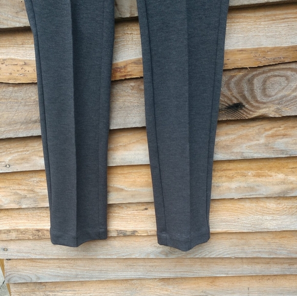 New Rafaella Classic Slim Leg Comfort Waist Knit Charcoal Heather Pants Size 4 - Picture 2 of 10